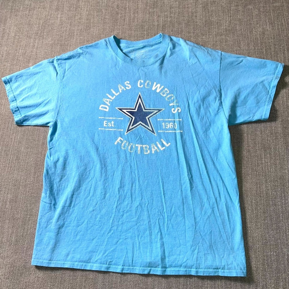 Dallas Cowboys Shirt Mens XL Blue Authentic Football NFL Cotton Performance